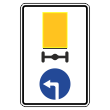 Дорожный знак 4.8.3 «Направление движения транспортных средств с опасными грузами» (металл 0,8 мм, I типоразмер: 900х600 мм, С/О пленка: тип Б высокоинтенсив.)
